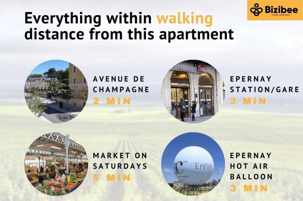 UN BOUCHON POUR 4 Proche gare Centre Ville Épernay Esterno foto