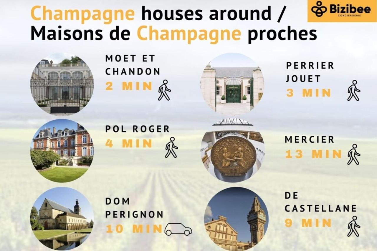 UN BOUCHON POUR 4 Proche gare Centre Ville Épernay Esterno foto